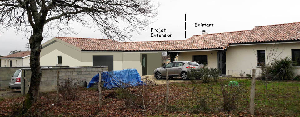 Projet extension maison individuelle, Landes (40)