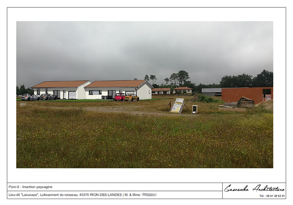 Réalisation de maisons jumeléees dans les Landes (40)