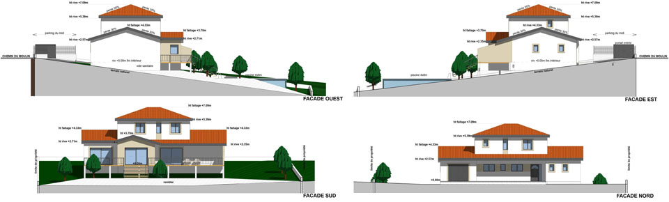 Réalisation d'une maison traditionnelle dans le Béarn (64)
